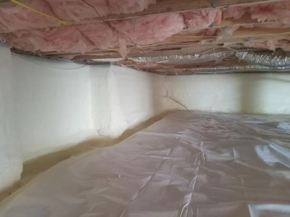 Crawl space encapsulation with closed-cell spray foam for Spray Foam Roofing in Houma